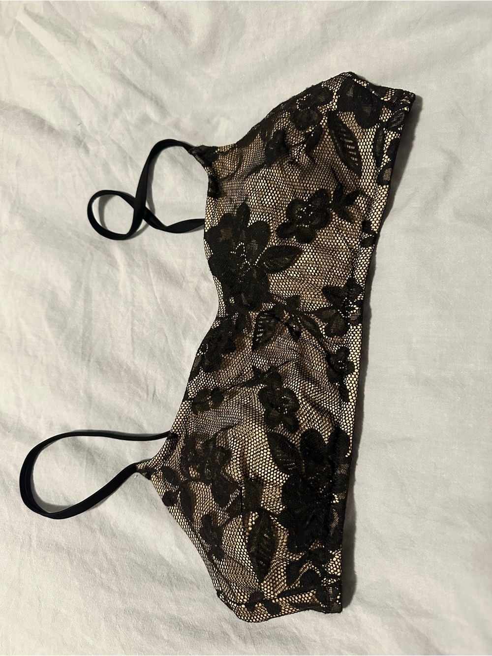 Aerie black/nude bikini top